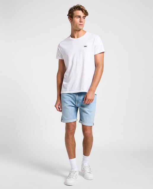 Imagen 0 de Pantalón corto vaquero de hombre de corte slim
