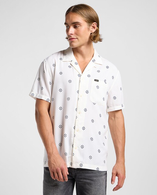 Imagen 0 de Camisa de hombre de manga corta en blanco