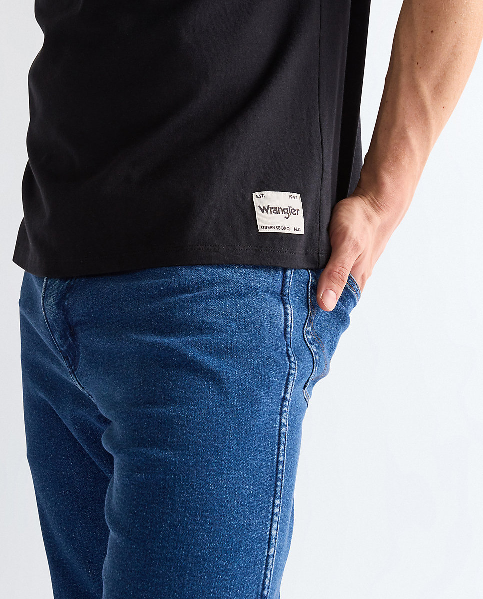 Camiseta de hombre de corte relaxed - Wrangler - Negro Negro-5