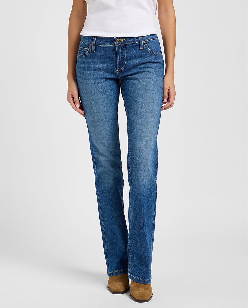 Vaquero recto Jessica de mujer bootcut con cintura baja - Lee - Azul denim Azul denim-2
