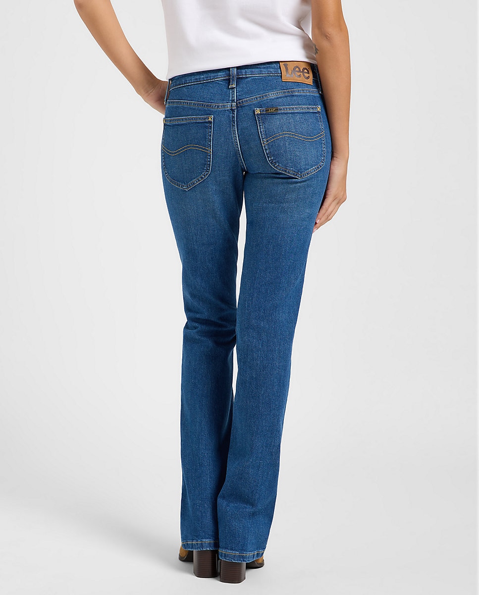Vaquero recto Jessica de mujer bootcut con cintura baja - Lee - Azul denim Azul denim-3