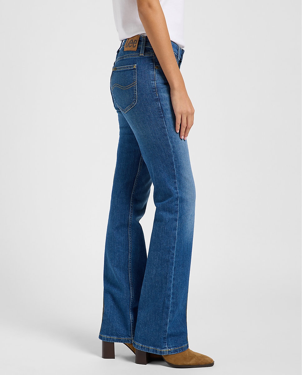 Vaquero recto Jessica de mujer bootcut con cintura baja - Lee - Azul denim Azul denim-4