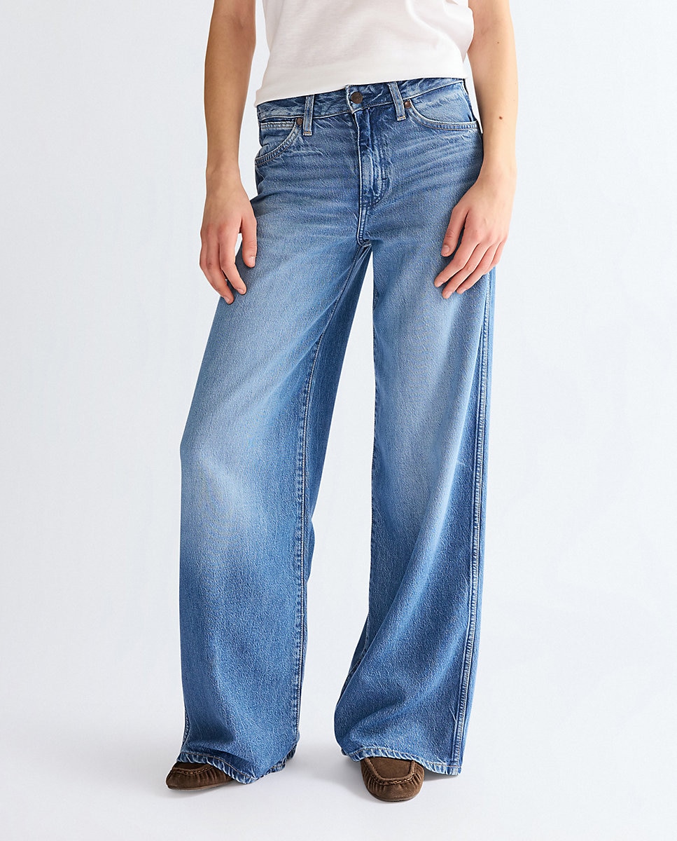 Imagen 0 de Vaquero ancho world wide de mujer de corte wide leg Azul