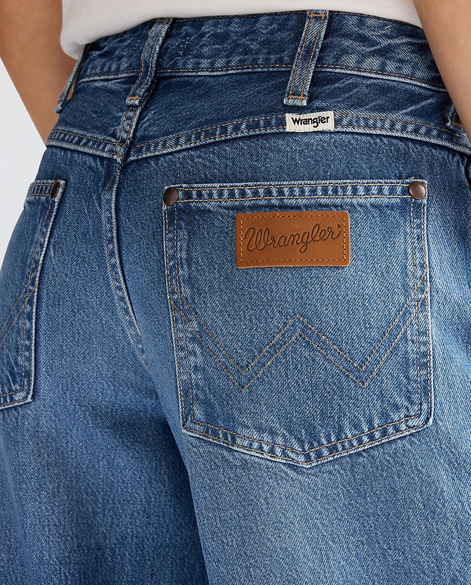 Vaquero ancho world wide de mujer de corte wide leg - Wrangler - Azul Azul-4