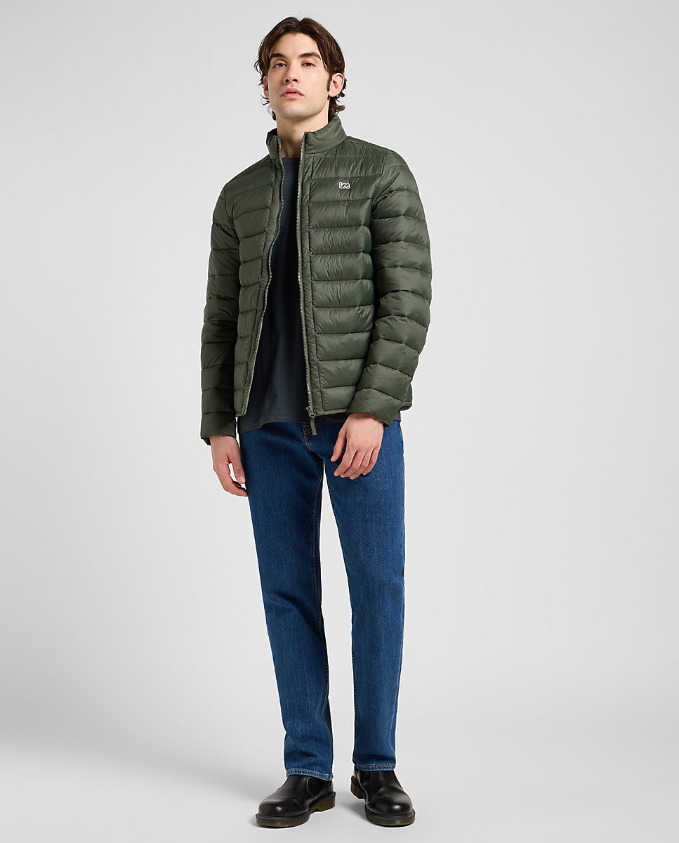 Chaqueta acolchada de hombre con cremarella - Lee - Verde oscuro Verde oscuro-3