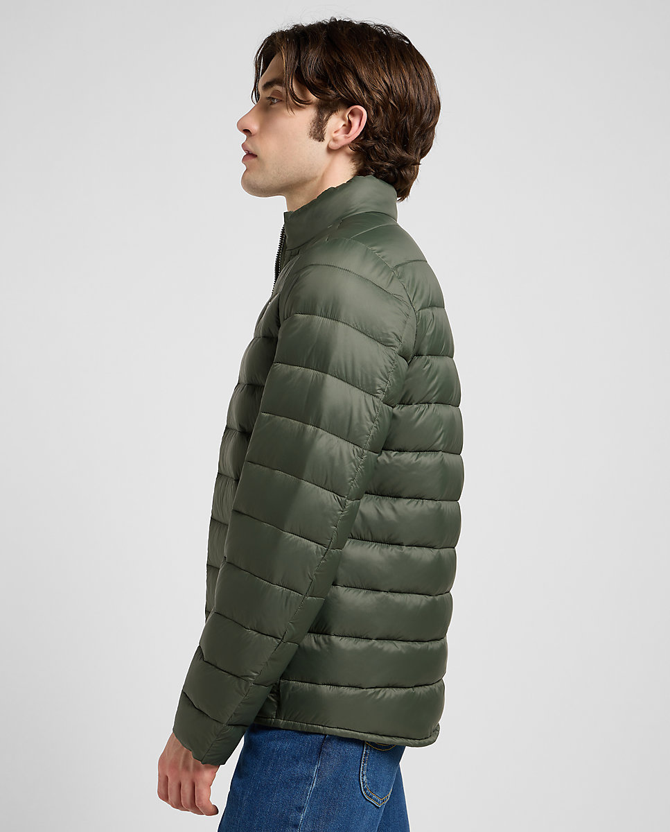 Chaqueta acolchada de hombre con cremarella - Lee - Verde oscuro Verde oscuro-4