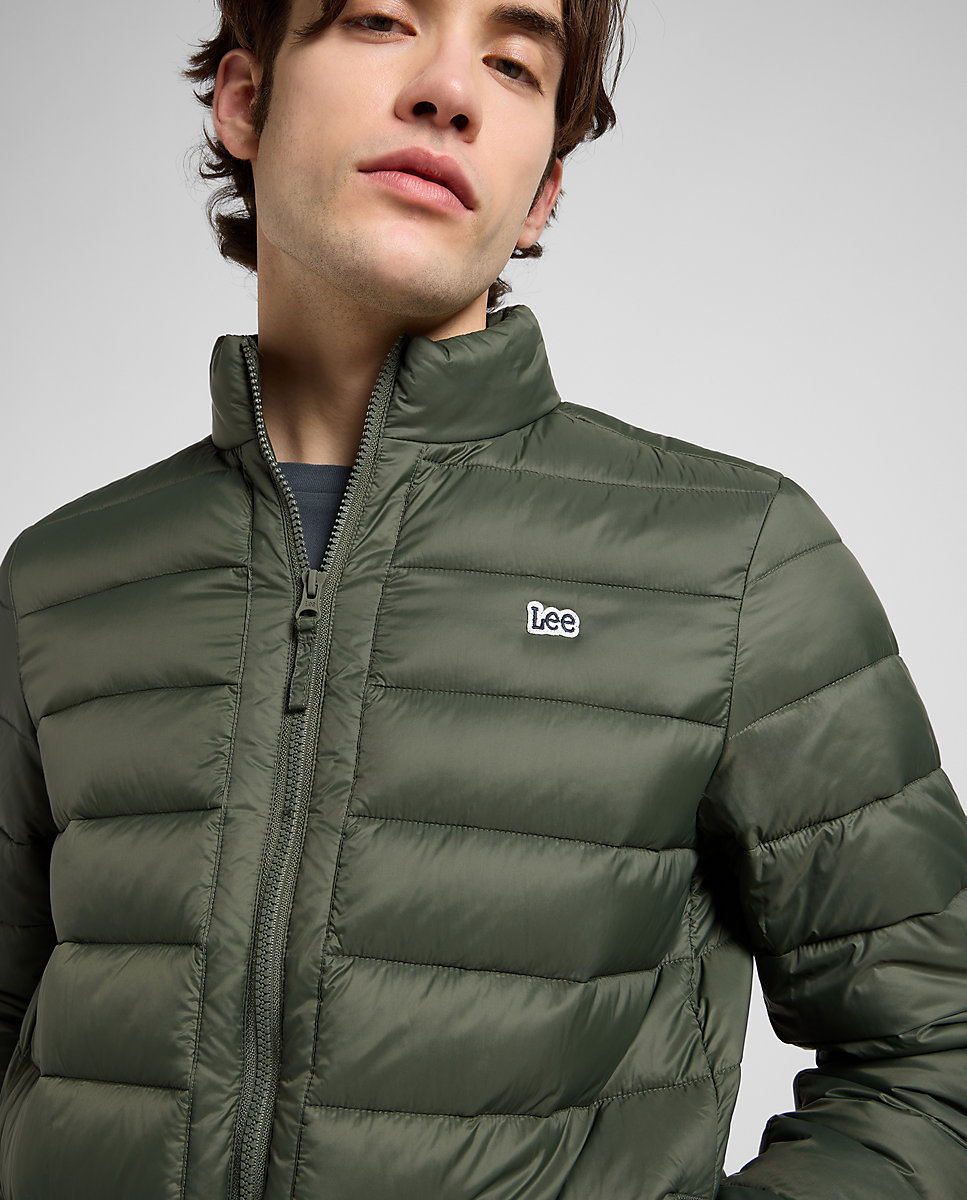 Chaqueta acolchada de hombre con cremarella - Lee - Verde oscuro Verde oscuro-5