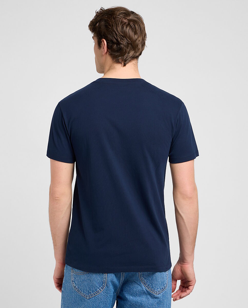 Camiseta Básica Lee Hombre Manga Corta - Algodón, Ajuste Clásico, Logo En Manga