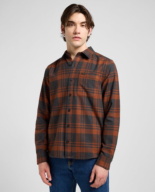 Imagen 0 de Camisa de hombre de manga larga y de cuadros