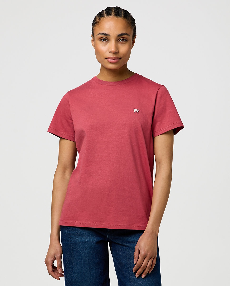 Camiseta de mujer de manga corta - Wrangler - Rojo Rojo-1