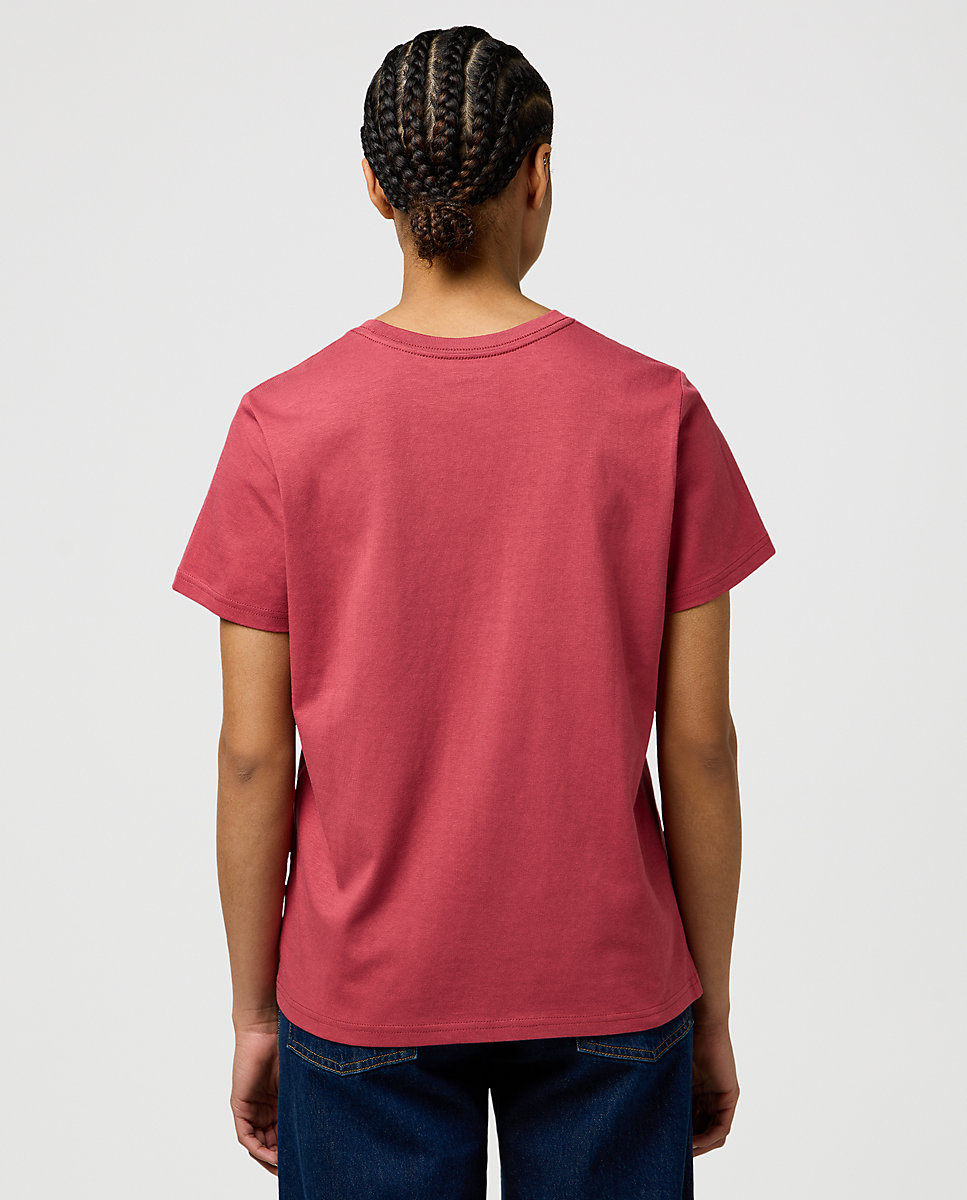 Camiseta de mujer de manga corta - Wrangler - Rojo Rojo-2