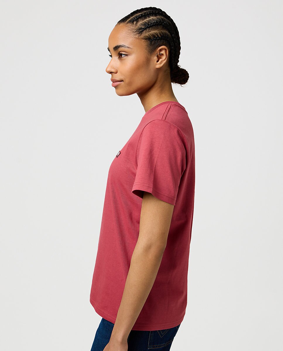 Camiseta de mujer de manga corta - Wrangler - Rojo Rojo-5