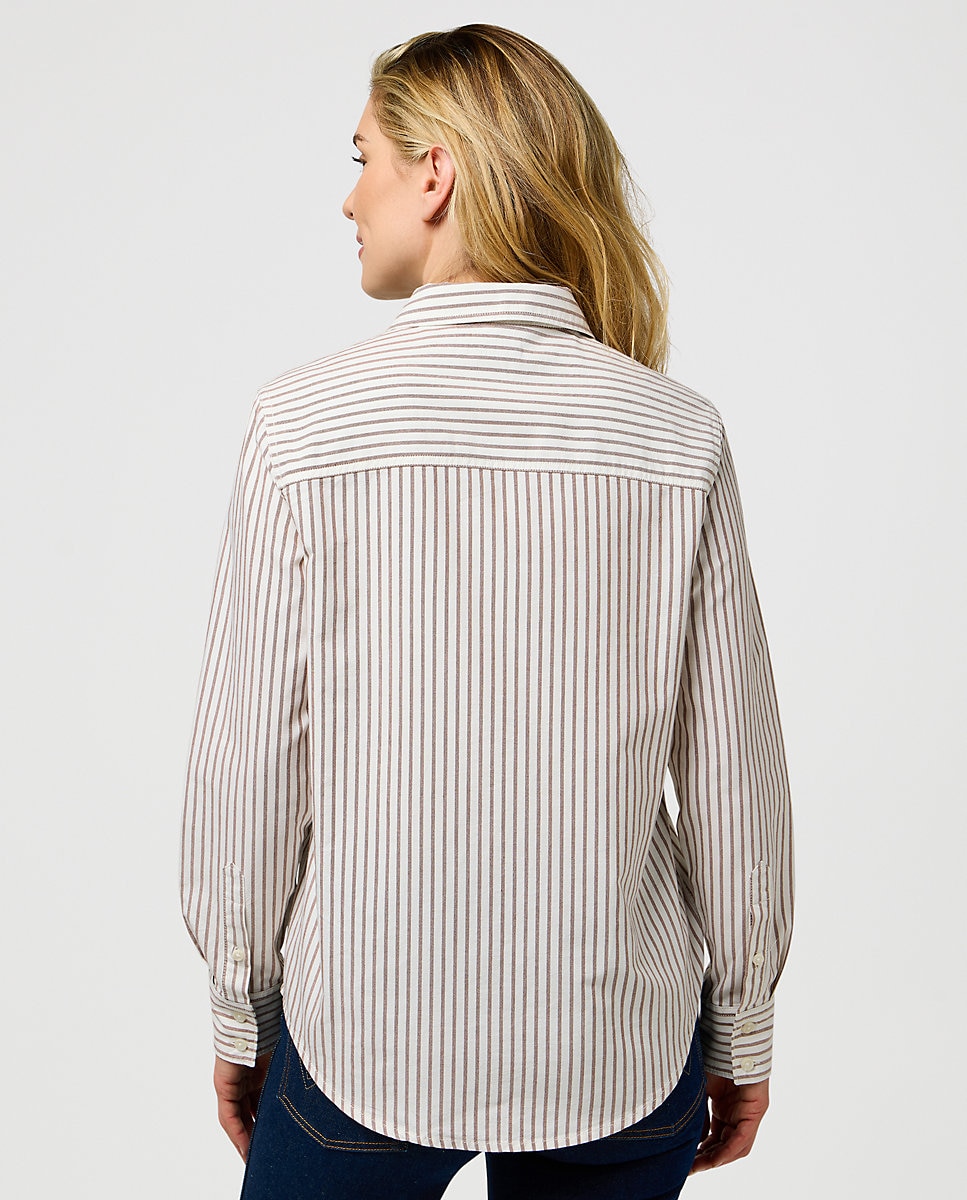 Camisa de mujer con bolsillo - Wrangler - Blanco Blanco-2