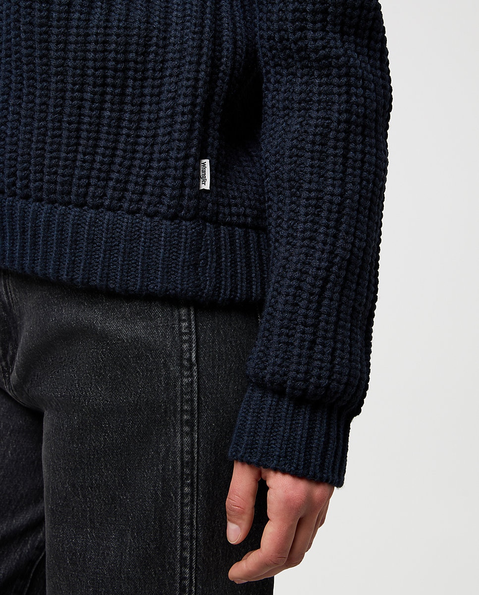 Cárdigan de mujer con canesú de inspiración wéstern - Wrangler - Azul oscuro Azul oscuro-5