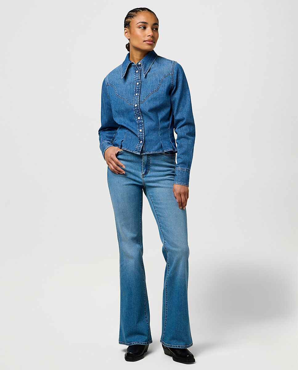 Blusa Vaquera Camisas Vaqueras Para Dama Wrangler Camisa Vaquera