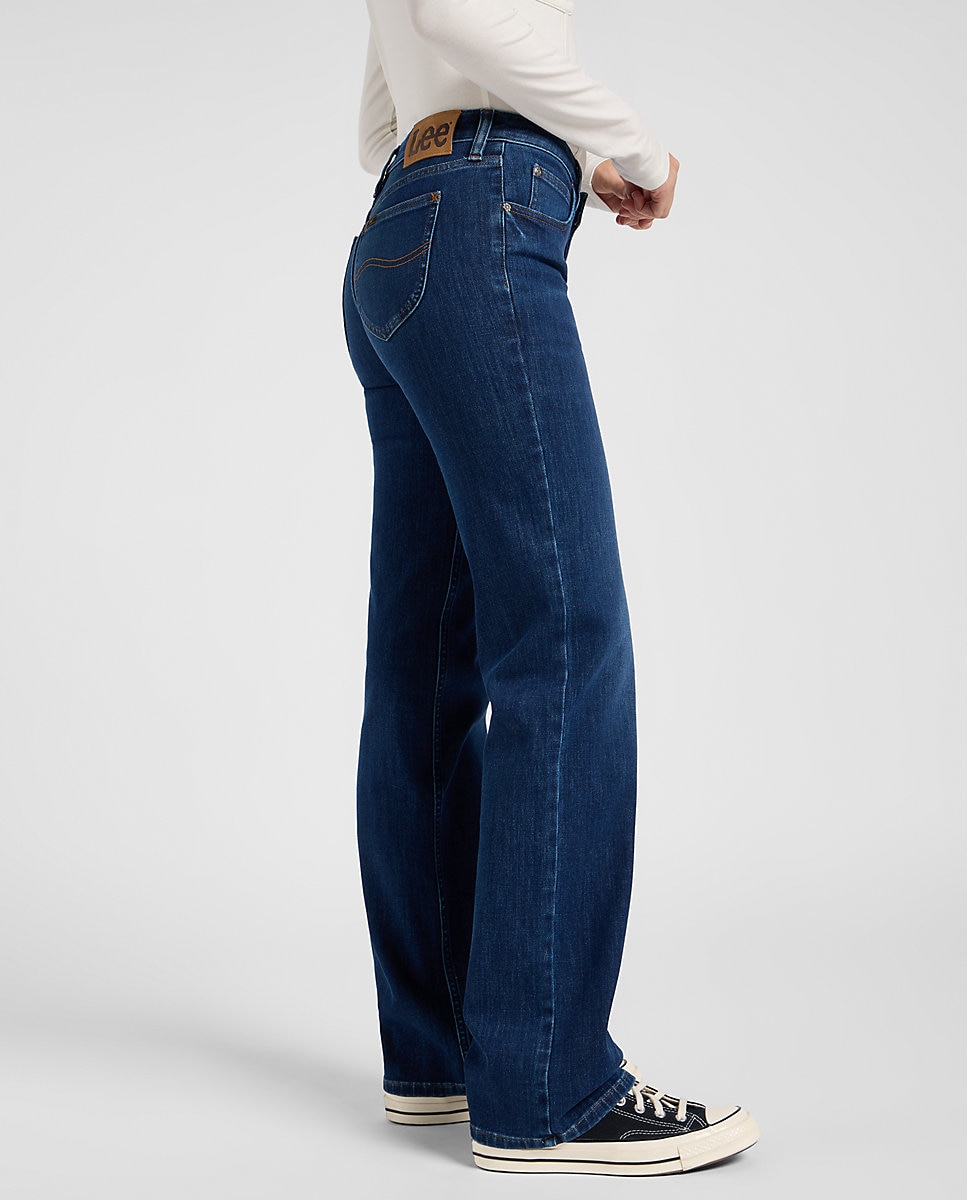 Vaquero recto Zoe de mujer de tiro bajo - Lee - Azul Azul-4