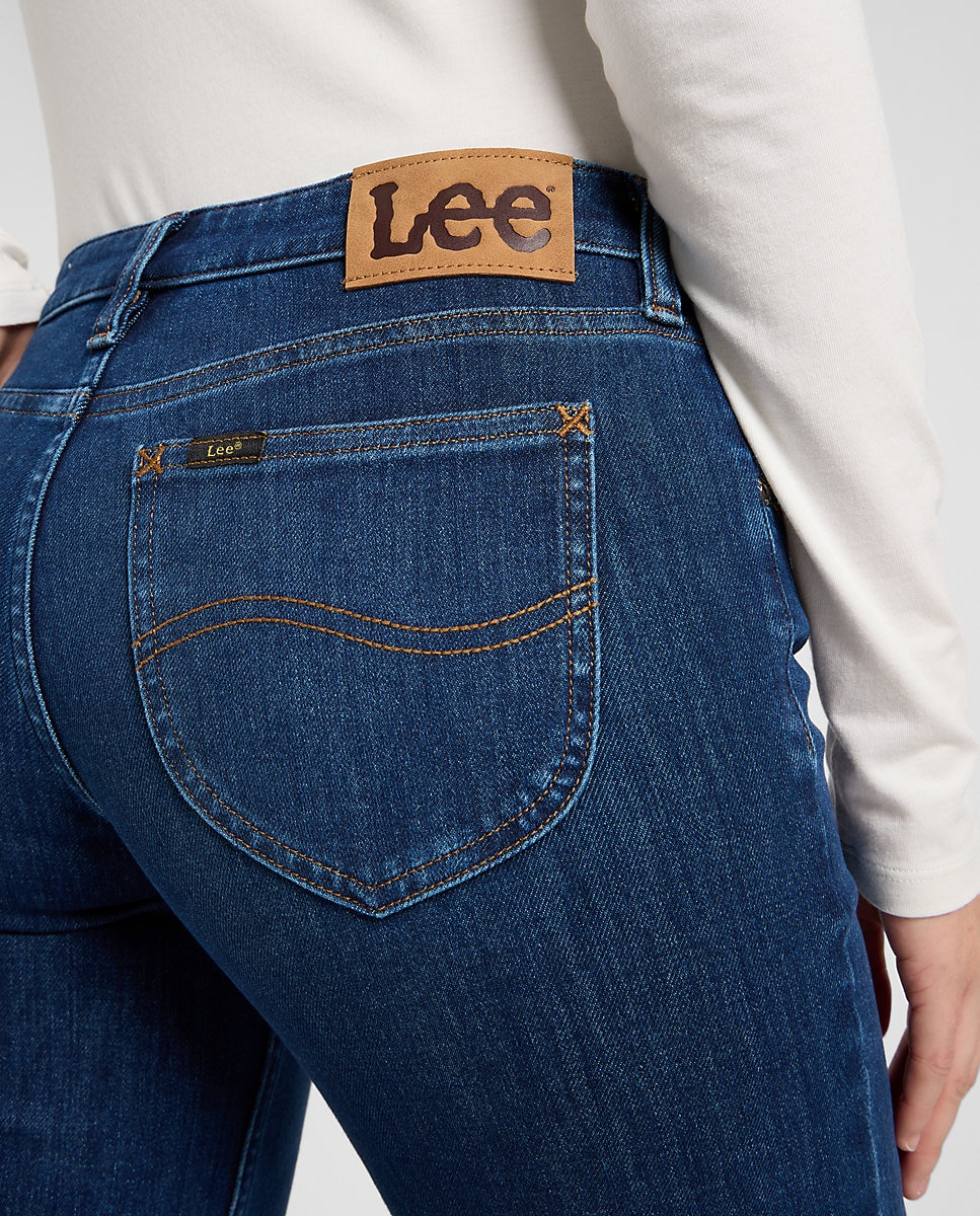 Vaquero recto Zoe de mujer de tiro bajo - Lee - Azul Azul-5
