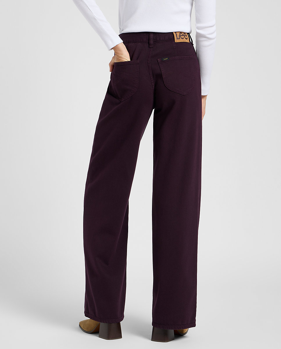 Vaquero Stella de mujer de pierna A-line y tiro super alto - Lee - Morado Morado-2