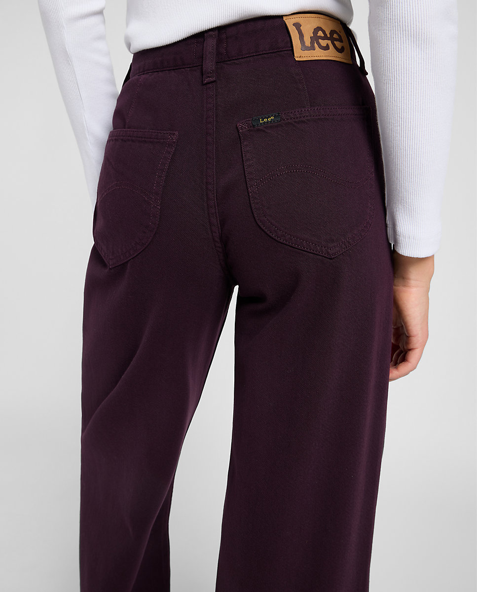 Vaquero Stella de mujer de pierna A-line y tiro super alto - Lee - Morado Morado-5