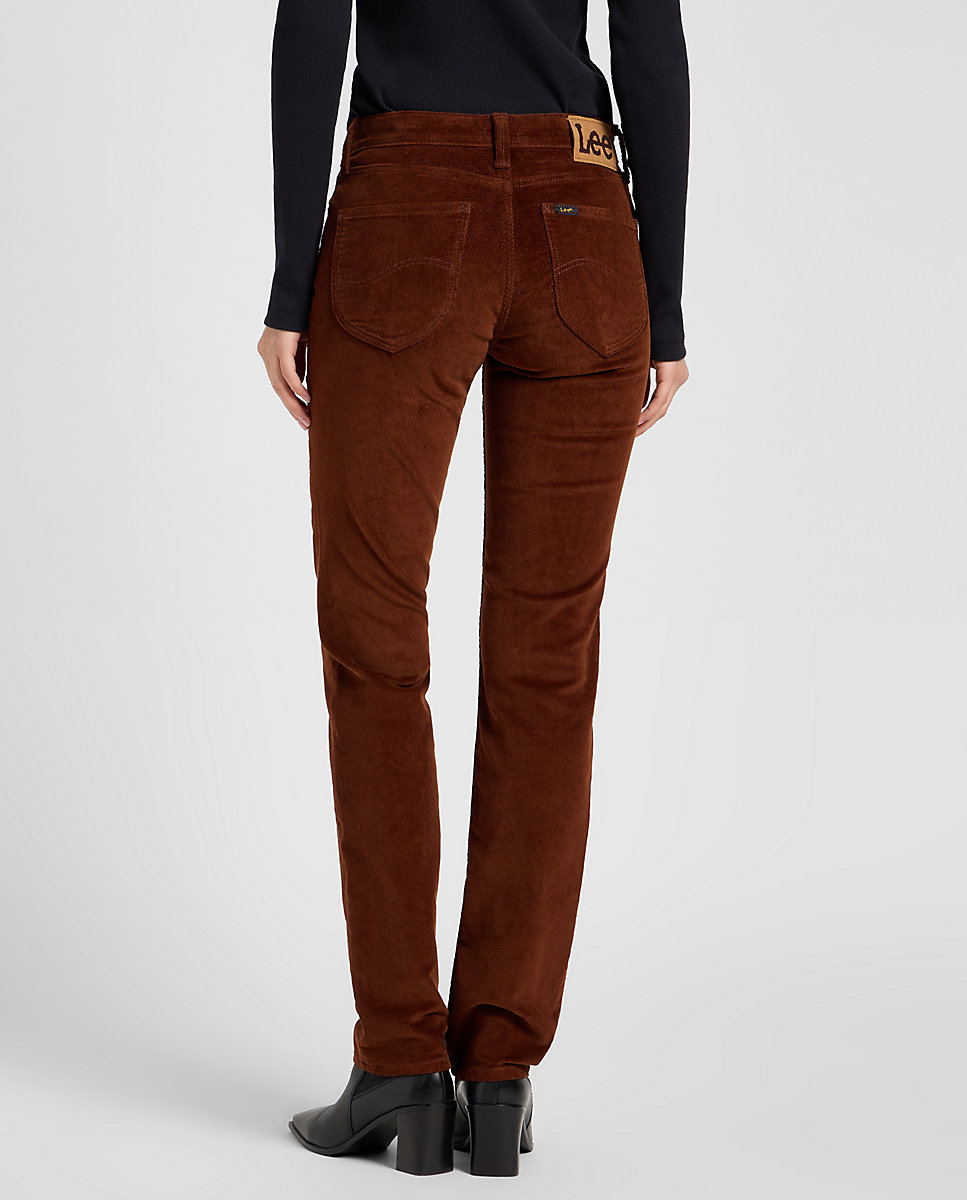 Pantalón recto Marion de mujer en pana - Lee - Marrón oscuro Marrón oscuro-3