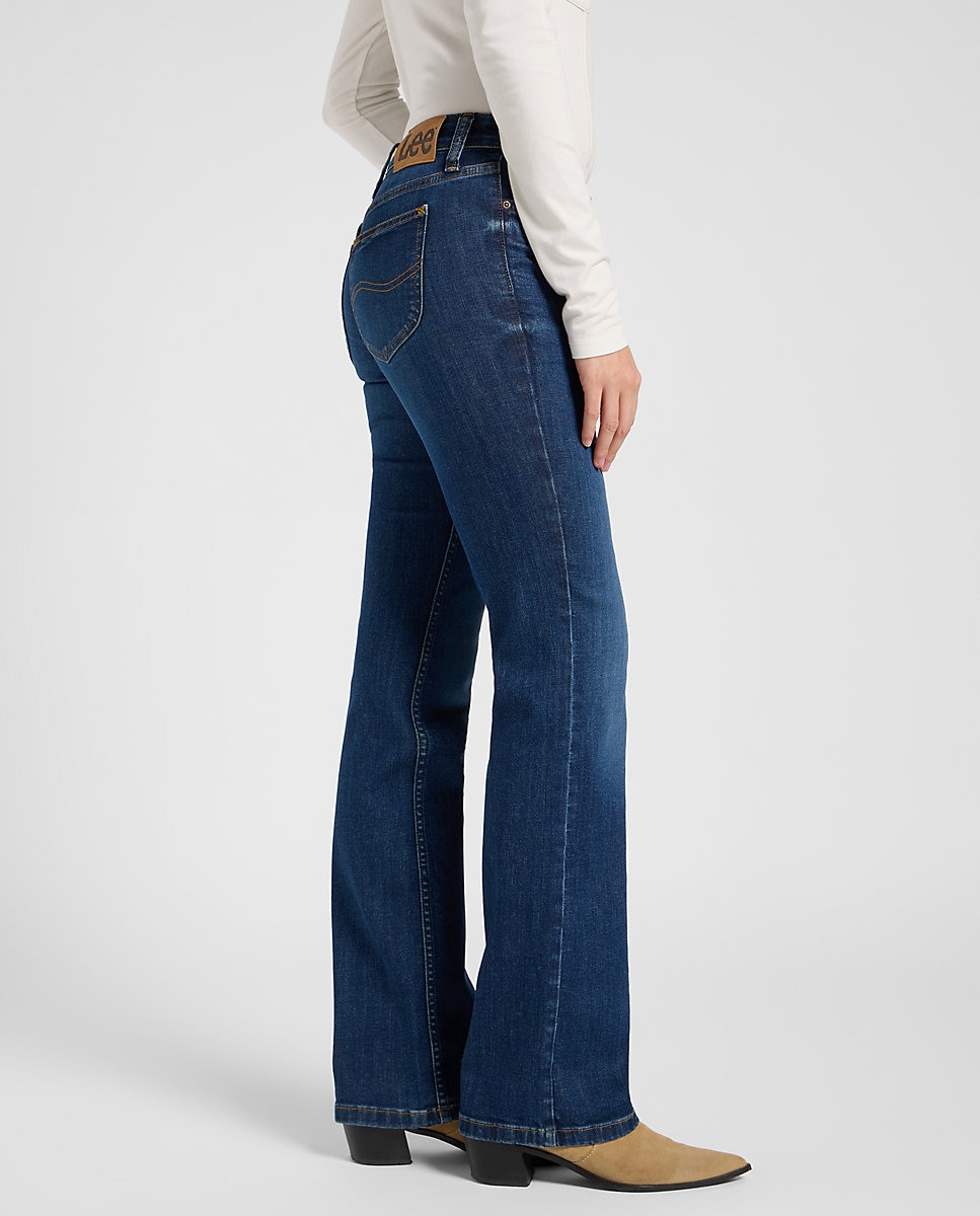 Vaquero campana Jessica de mujer de tiro bajo - Lee - Azul Azul-4