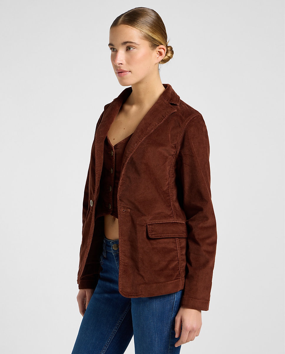 Blazer de mujer de corte regular - Lee - Marrón oscuro Marrón oscuro-4