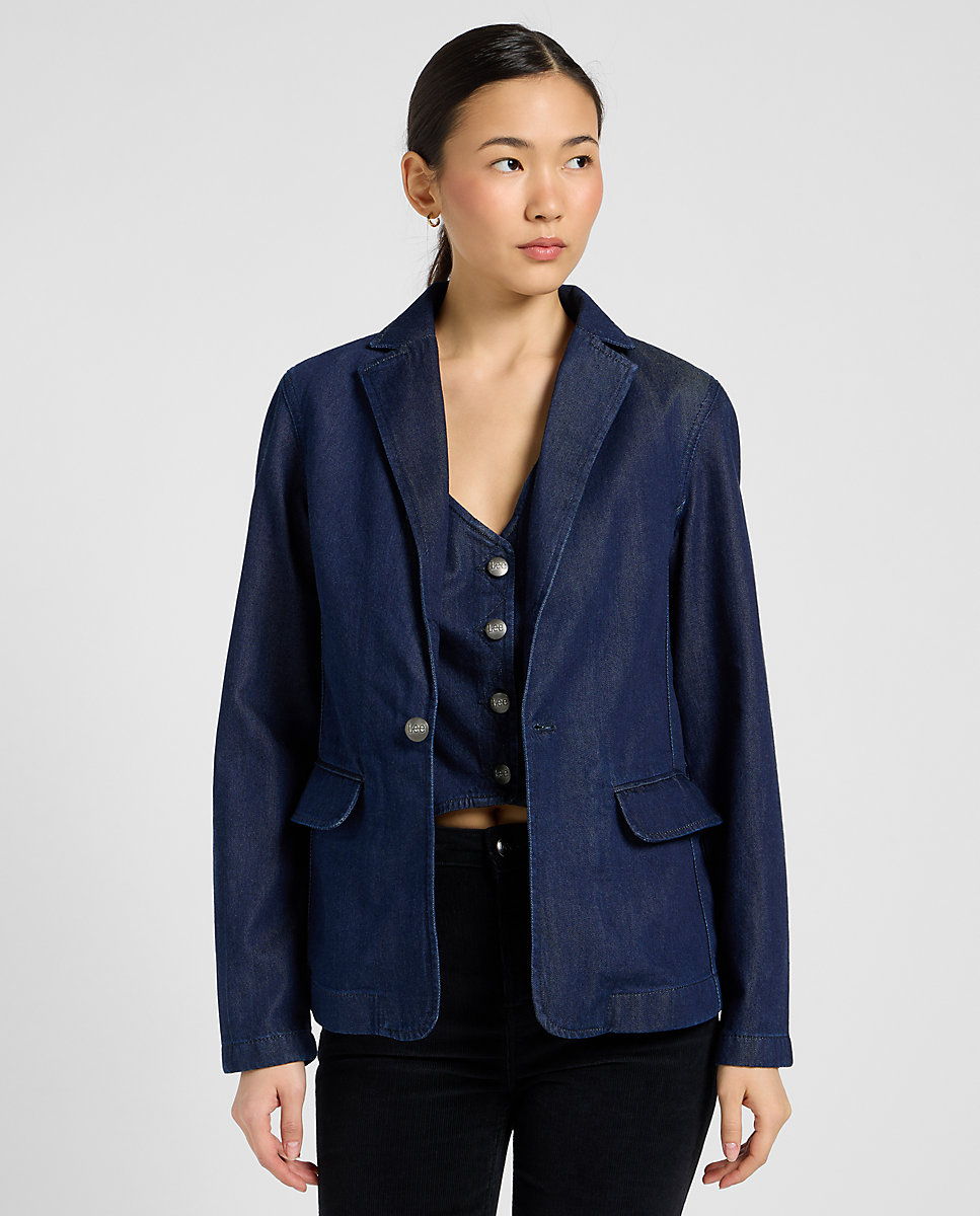 Blazer de mujer de corte regular - Lee - Azul marino Azul marino-1