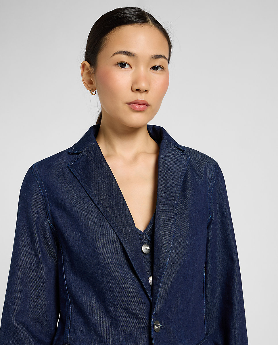 Blazer de mujer de corte regular - Lee - Azul marino Azul marino-5