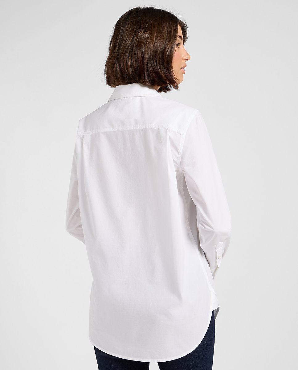Camisa de mujer clasica de corte regular - Lee - Blanco Blanco-2