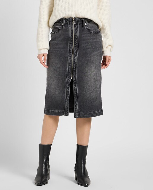 Imagen 0 de Falda vaquera motera con cinco bolsillos