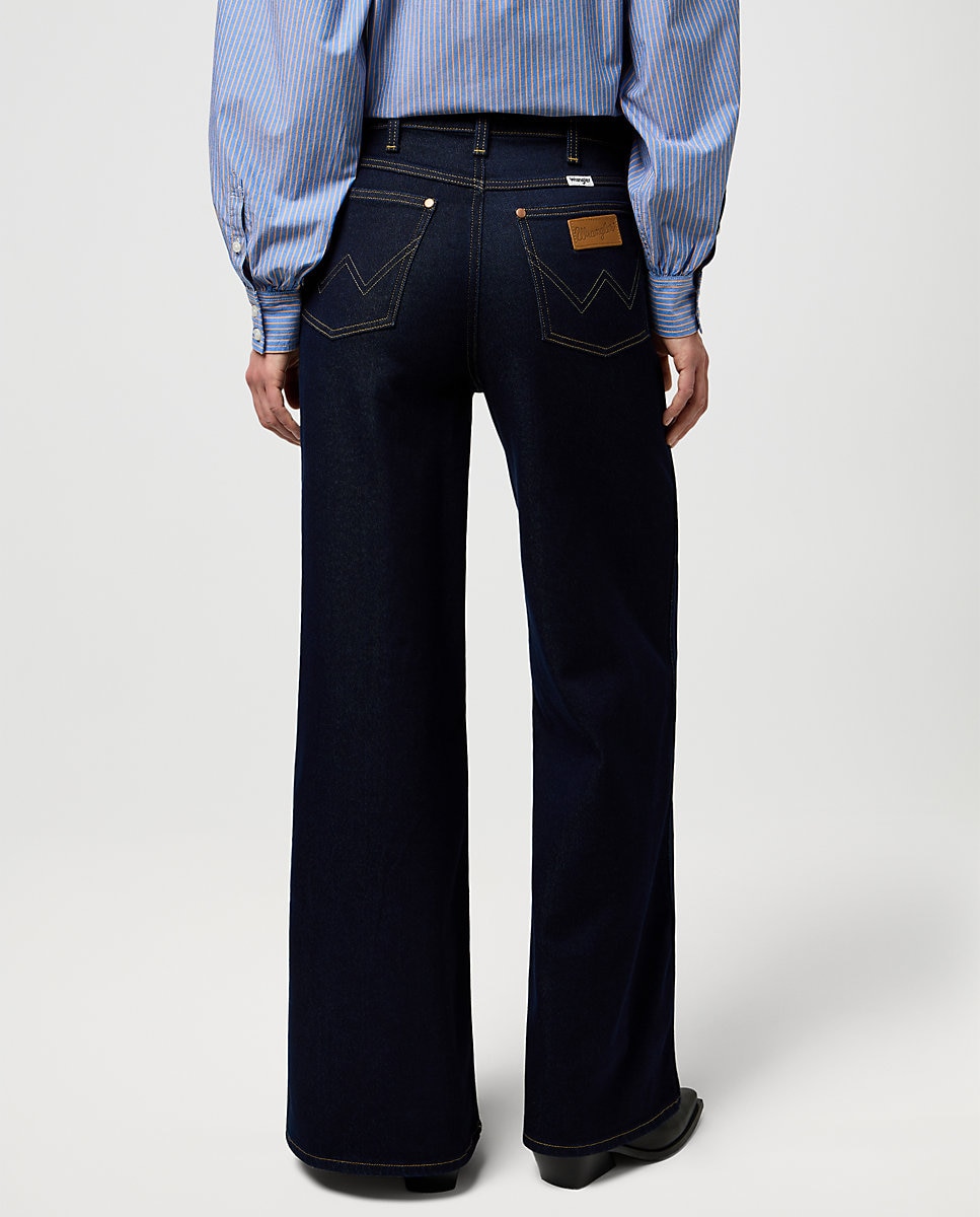 Vaquero de mujer Canyon de corte ancho y cintura alta - Wrangler - Azul marino Azul marino-2