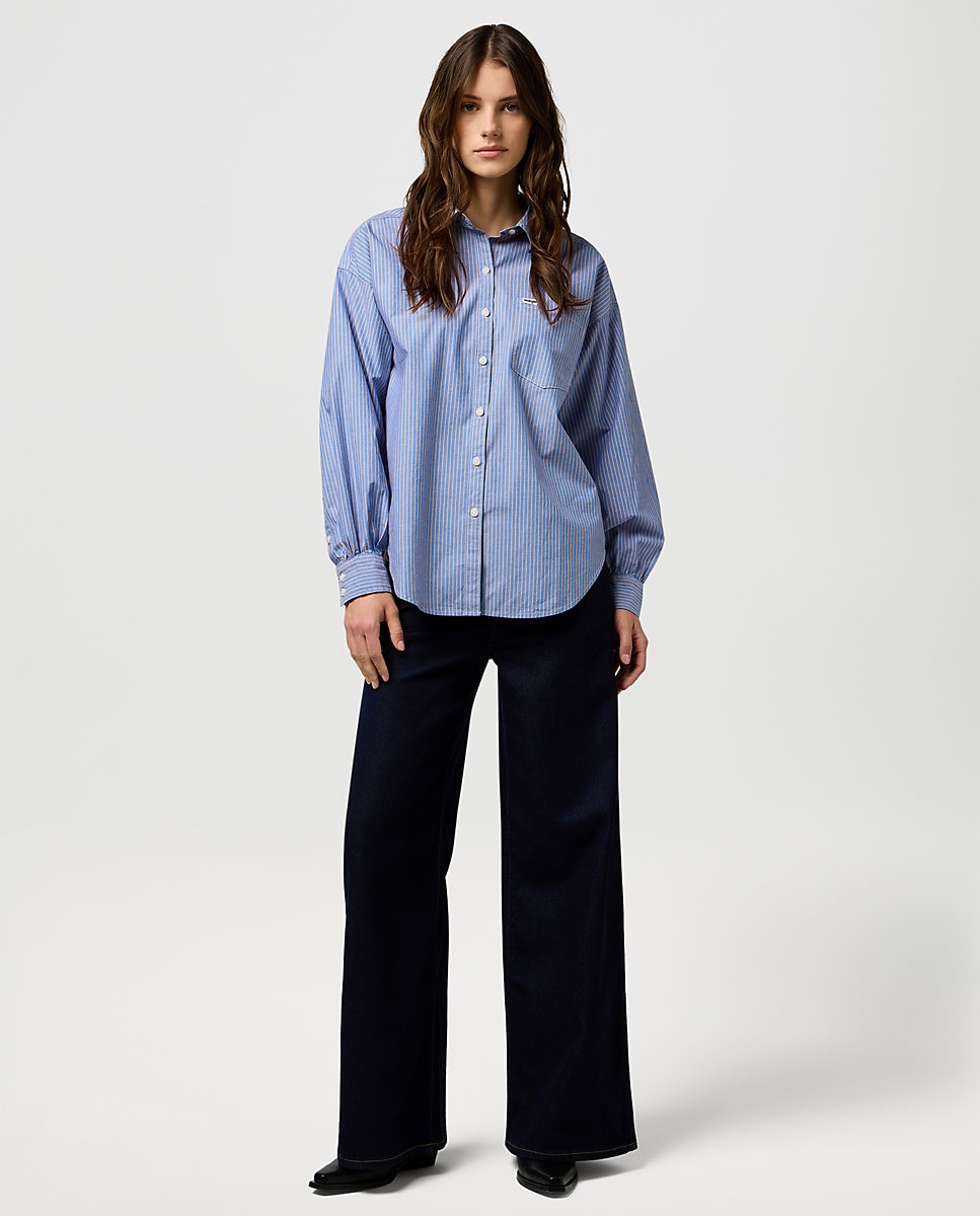 Vaquero de mujer Canyon de corte ancho y cintura alta - Wrangler - Azul marino Azul marino-3