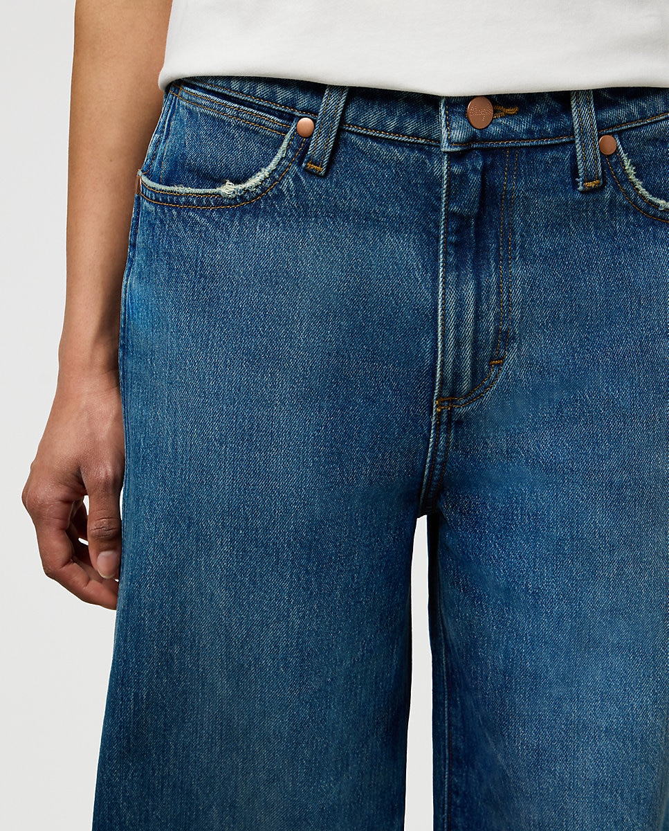 Vaquero de mujer de corte recto y loose con cintura media - Wrangler - Azul denim Azul denim-5