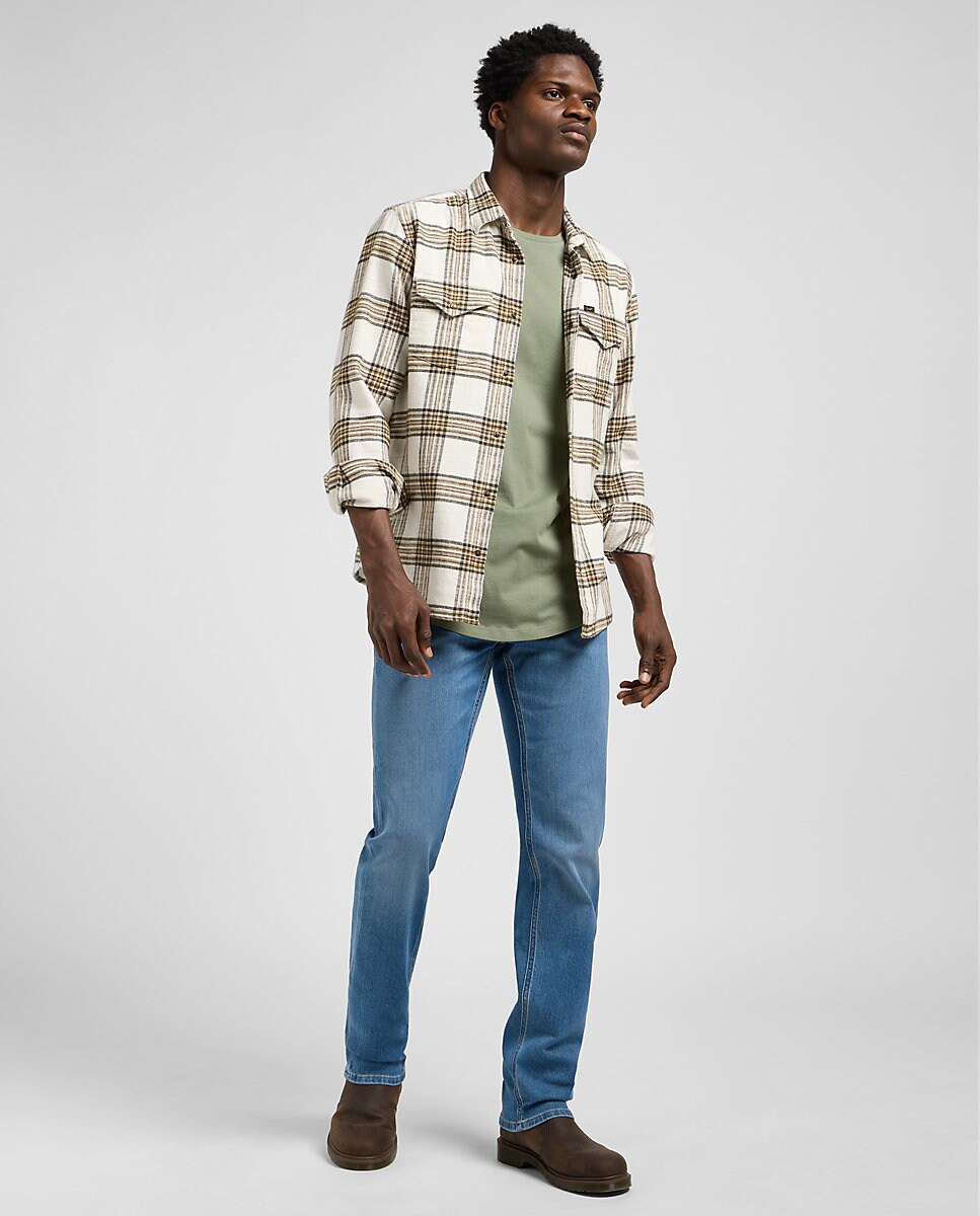 Camisa western de hombre de cuadros y bolsillos de solapa · Lee