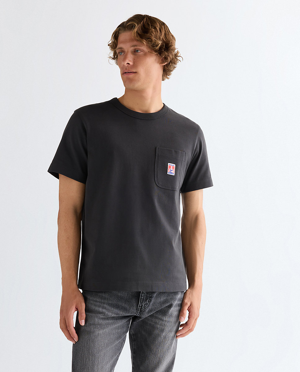 Camiseta de hombre pocket de manga corta de corte relaxed - Wrangler - Negro Negro-1