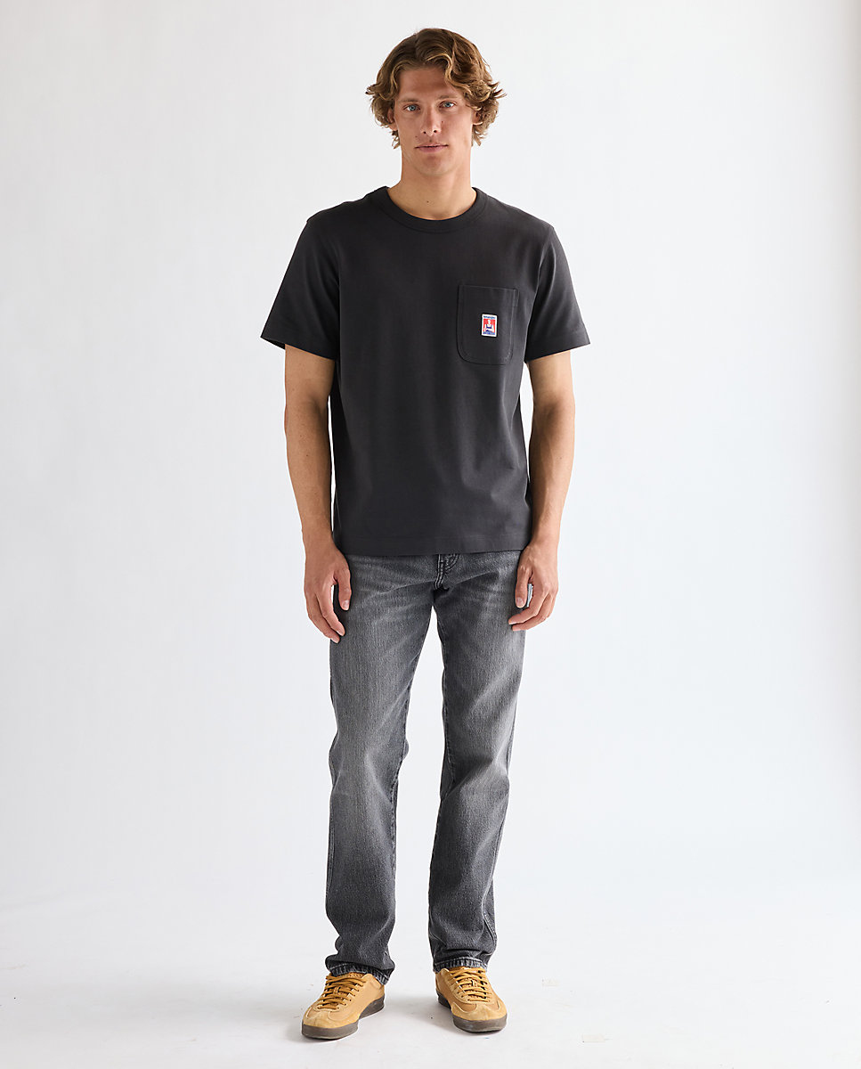 Camiseta de hombre pocket de manga corta de corte relaxed - Wrangler - Negro Negro-3