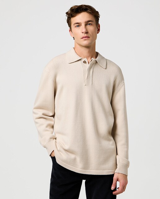Imagen 0 de Jersey con cuello polo y con costuras