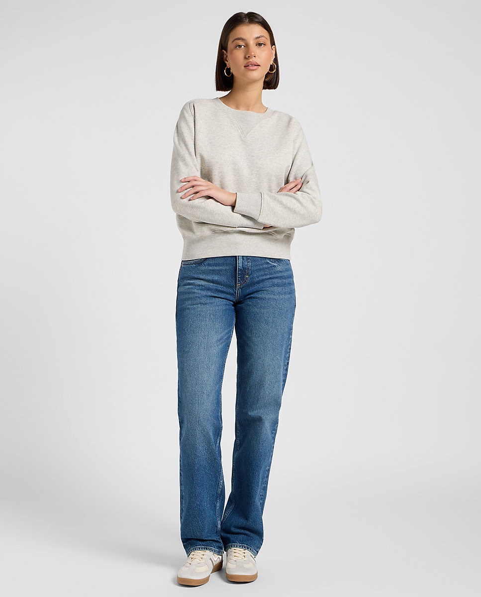 Sudadera de mujer de corte relajado - Lee - Gris Gris-3