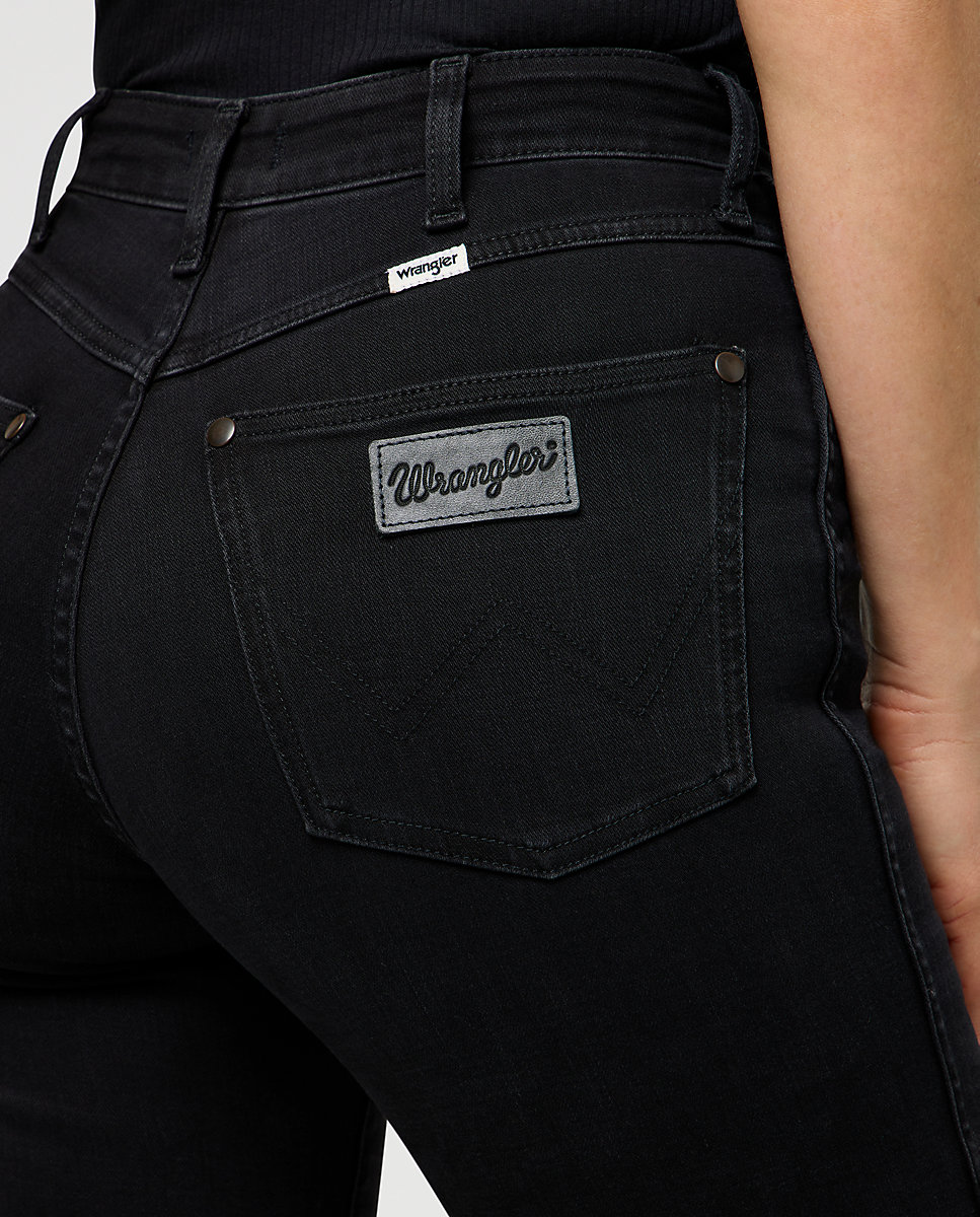 Vaqueros Straight de mujer de corte recto y cintura media - Wrangler - Negro Negro-5