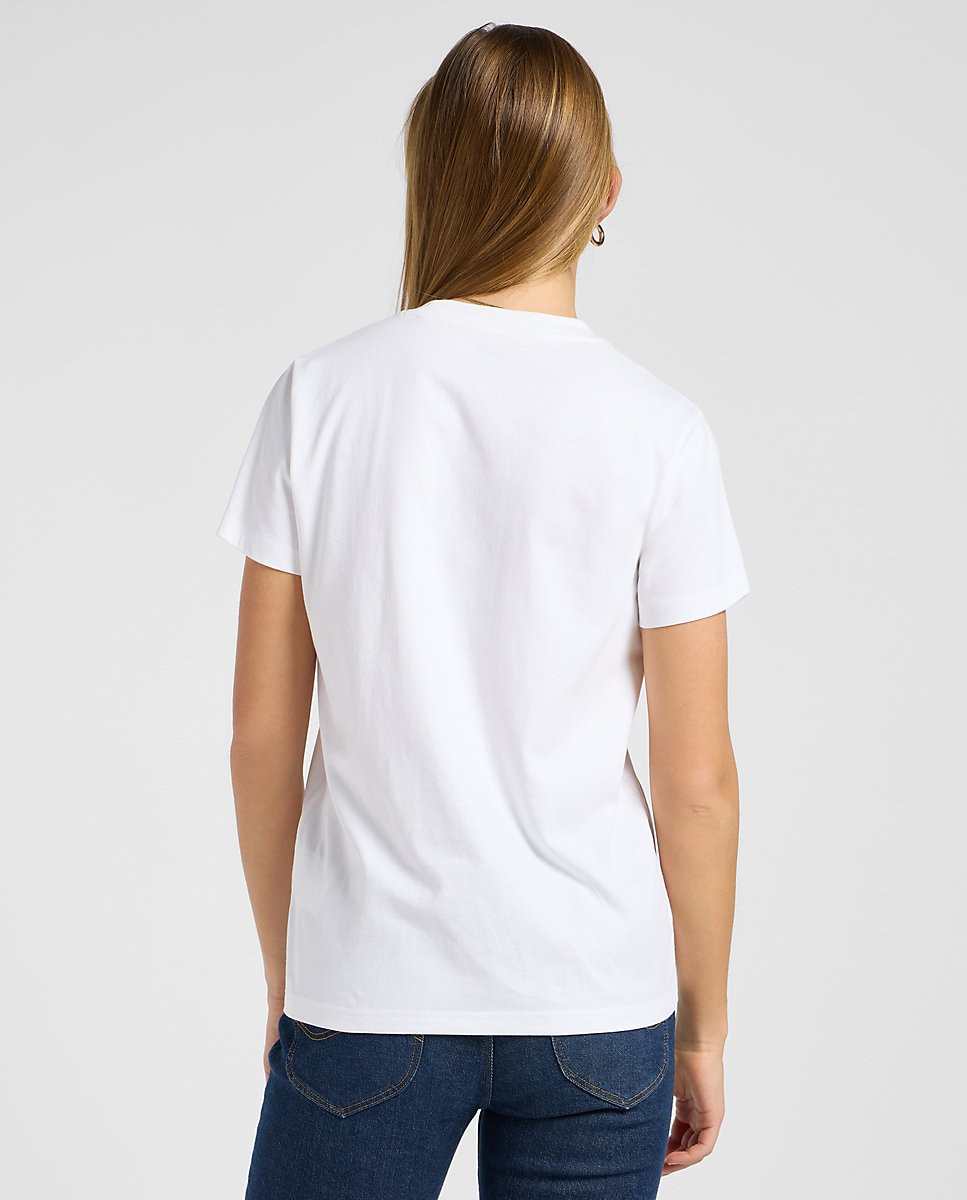 Camiseta de mujer grafica de manga corte - Lee - Blanco Blanco-2