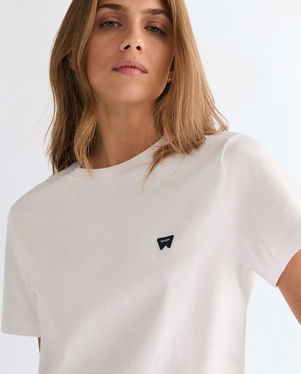 Camiseta de mujer de corte slim y manga corta - Wrangler - Blanco Blanco-4
