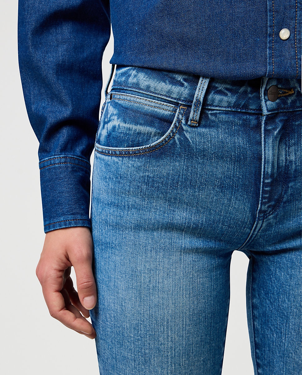 Vaquero de mujer de corte bootcut y cintura media - Wrangler - Azul Azul-4