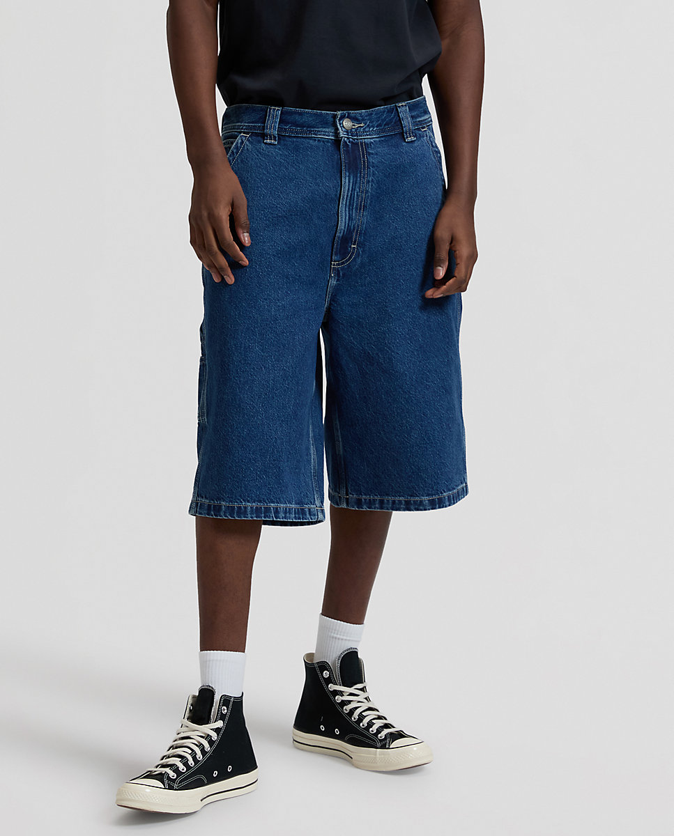 Lee - Pantalones cortos vaqueros de hombre de corte relaxed en azul.