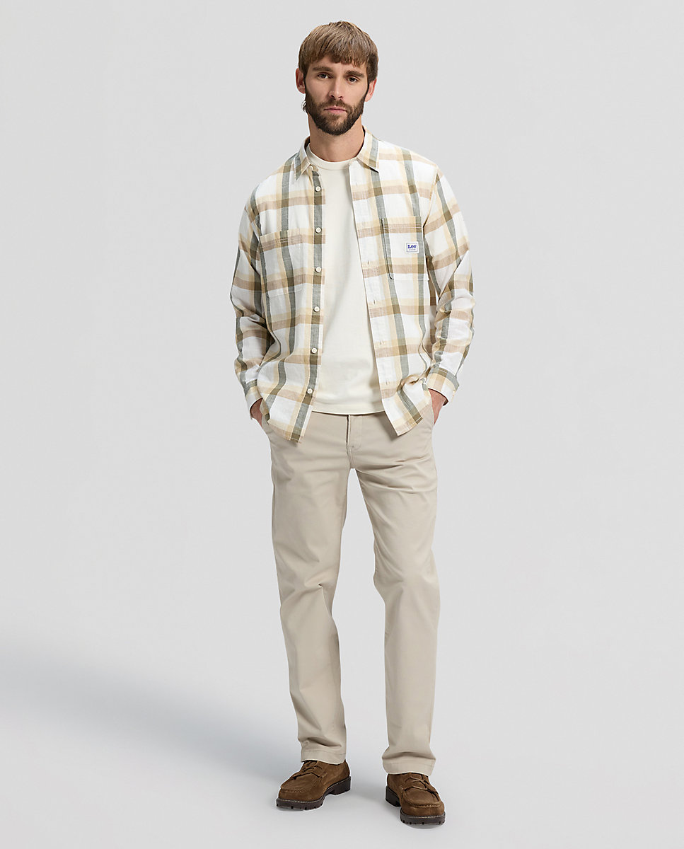 Chinos de hombre de corte regular recto - Lee - Natural Natural-3