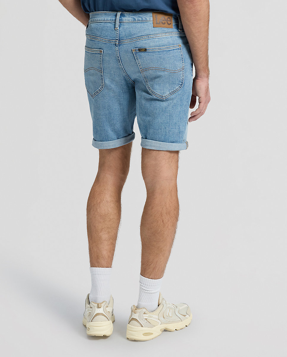 Imagen 2 de Pantalones cortos vaqueros de hombre de corte slim en gris - Lee - Azul denim Azul denim