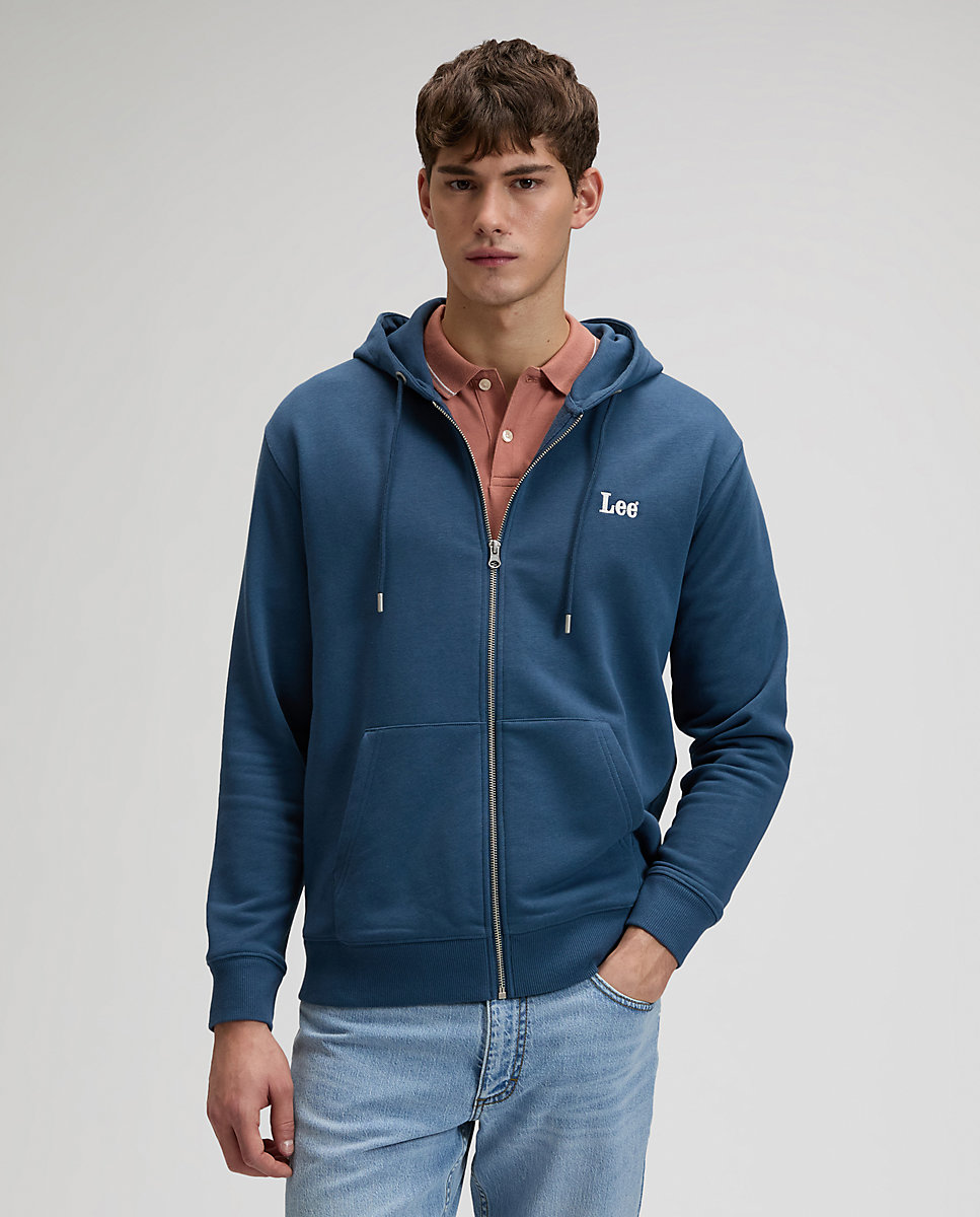 Imagen 0 de Sudadera con capucha de hombre con cremarella Azul marino