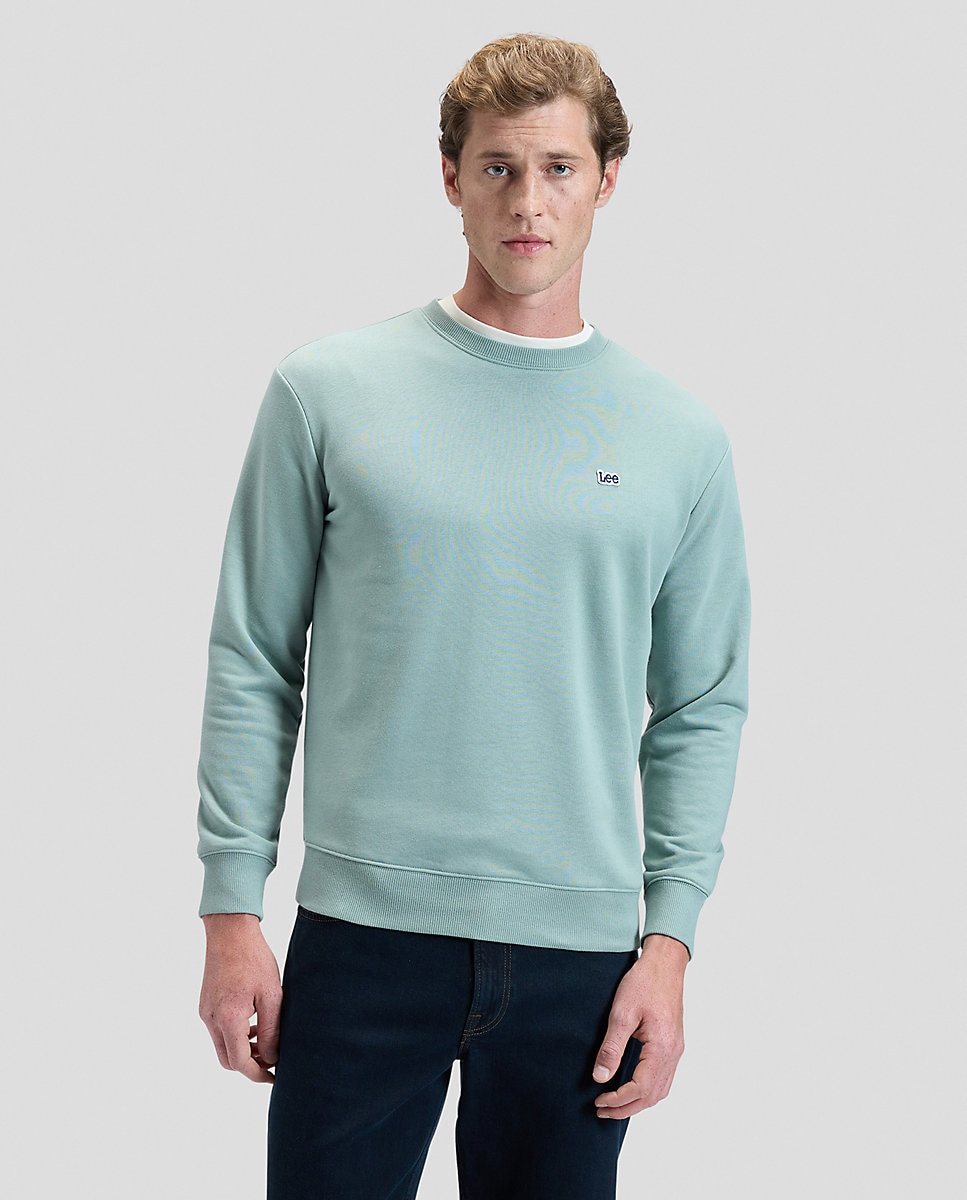 Imagen 0 de Sudadera lisa de hombre en azul claro Verde