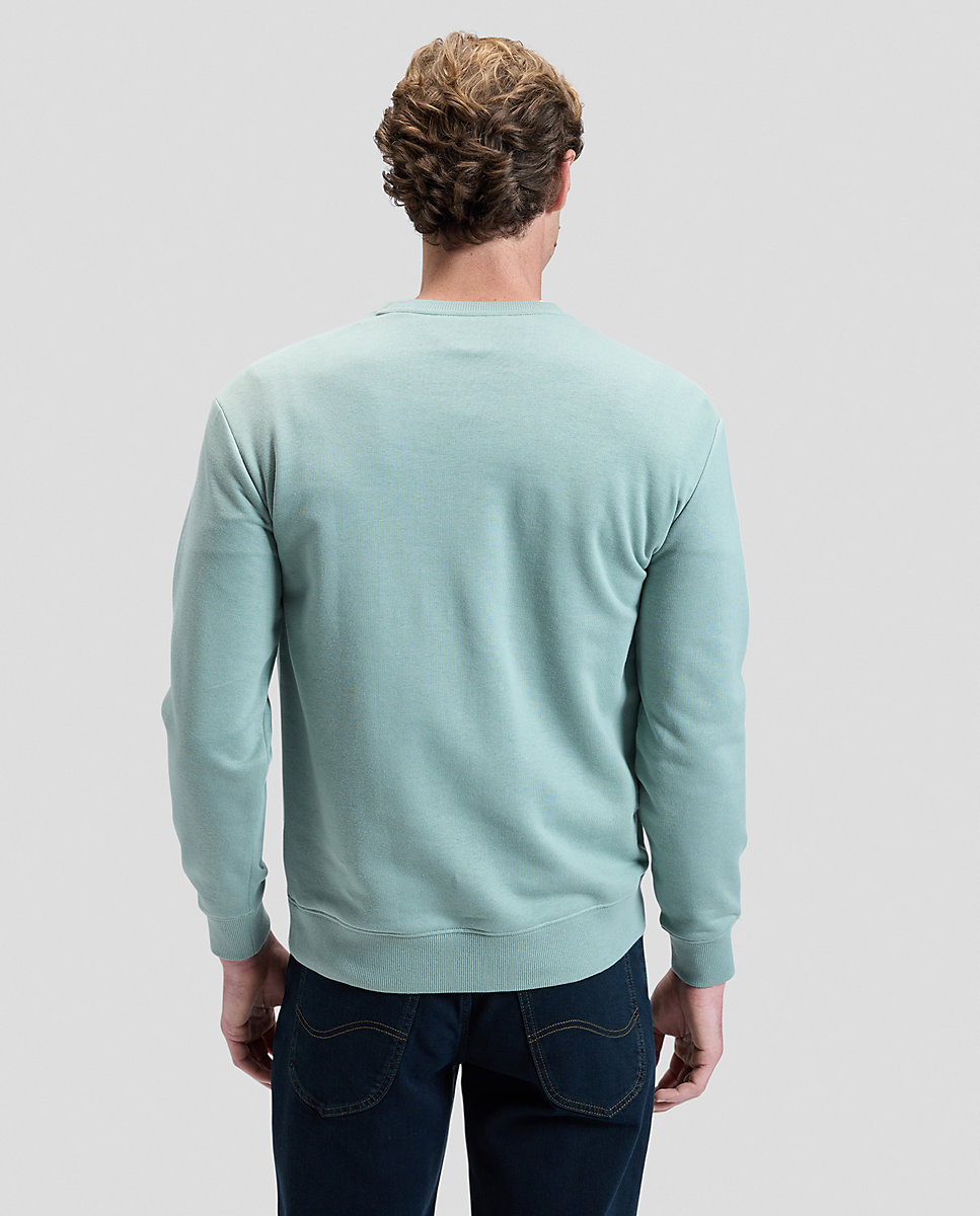 Sudadera lisa de hombre en azul claro - Lee - Verde Verde-2