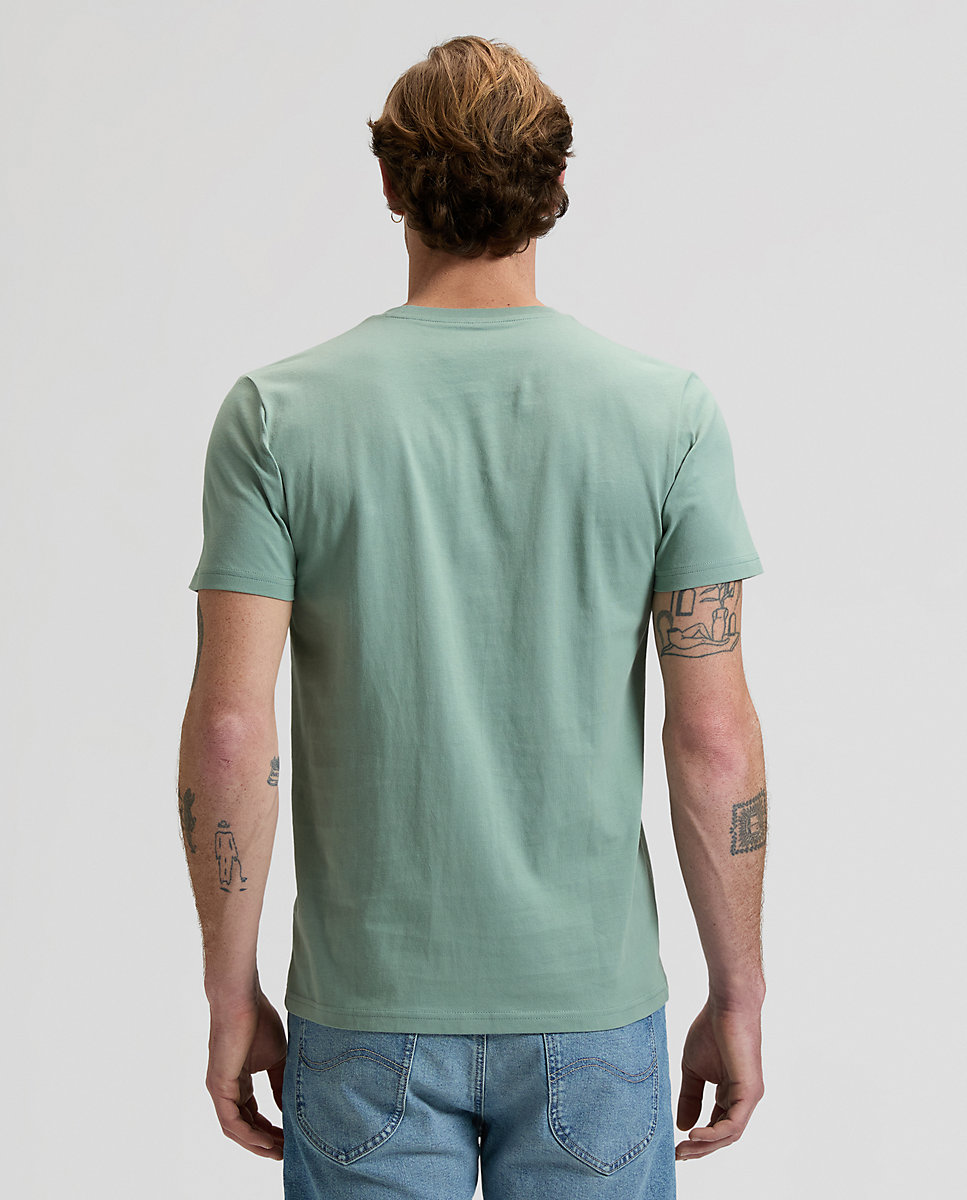 Camiseta de hombre de manga corta y corte regular - Lee - Verde Verde-2
