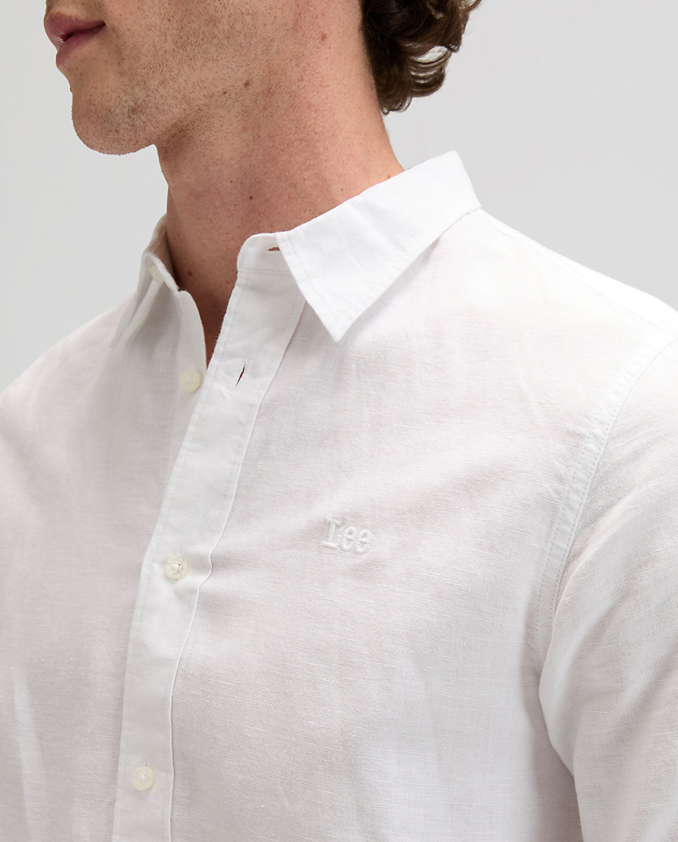 Camisa de hombre de manga larga de corte regular - Lee - Blanco Blanco-5